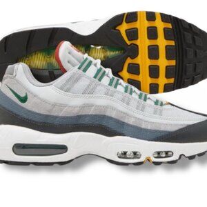 Nike Air Max 95 Prep School Mens Running Shoes Size 11.5 Pure Platinum/Green